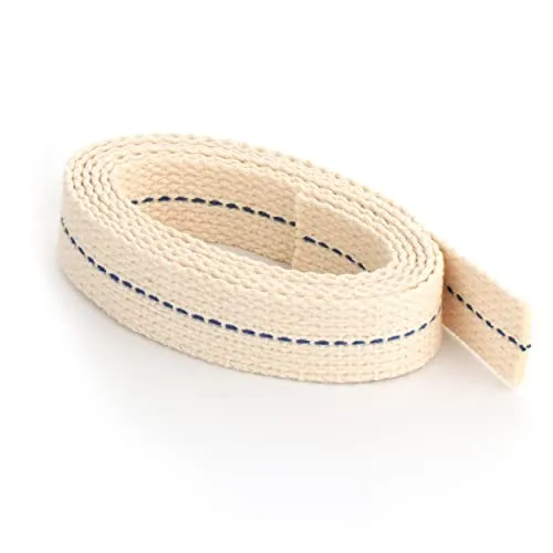 NKlaus 1 Meter 15mm 100% Natürliche Baumwolle Lampendocht flach Litzendocht Laternendocht für Ölbrenner Öllampe mit gereinigtem Petroleum 1297