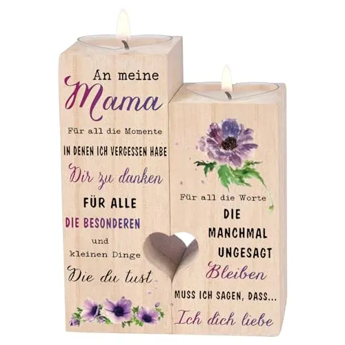 Muttertagsgeschenke für Mama, Kerzenständer - Mama Geschenk von Tochter Sohn, Geburtstagsgeschenk für Mamas, Geschenke Mamas Geburtstag, Beste Mutter Geschenk