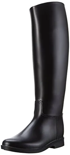 PFIFF Damen 743512 Reitstiefel Glasgow Schwarz 30 EU - Eleganter Gummi-Reitstiefel für Kinder, ideal für Reiten und Stallarbeit. Leicht zu reinigen mit wasserfester Sohle, Höhe: 29 cm, Wade: 30,2 cm.