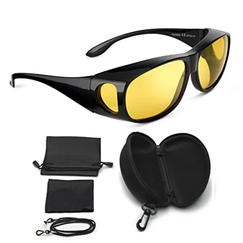 FALINGO Nachtsichtbrille NIGHT EDITION – Überziehbrille für Autofahrer