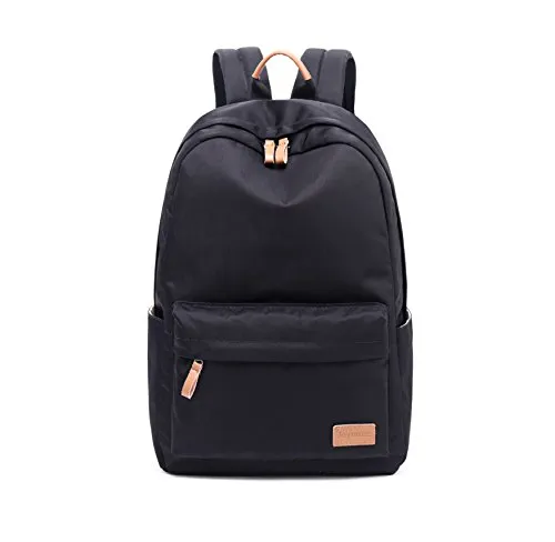 Joymoze Klassischer Einfarbiger Wasserdichter Schulrucksack - Tagesrucksack aus wasserdichtem, umweltfreundlichem Polyester, ideal für Teenager mit geräumigem Hauptfach für Laptops bis 15.6 Zoll und praktischem Design für den Alltag.
