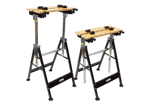 TRUTZHOLM Klappbock 2er Set - Hochwertige Werkbank für vielseitige Anwendungen - Sägeböcke mit max. Tragkraft von 100 kg, höhenverstellbar und klappbar für einfache Lagerung und Transport. Ideal für Handwerker und DIY-Projekte.