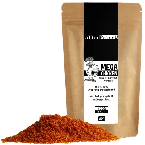 Premium Brathähnchen Gewürz - Mega Chicken - köstliches Hähnchen Gewürzsalz 150g