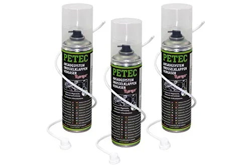 PETEC 72450 AGR Ventil Reiniger - Drosselklappenreiniger 3x 500ml - Abgasreinigung & -rückführung, effektive Reinigung für optimale Motorleistung und geringeren Verbrauch
