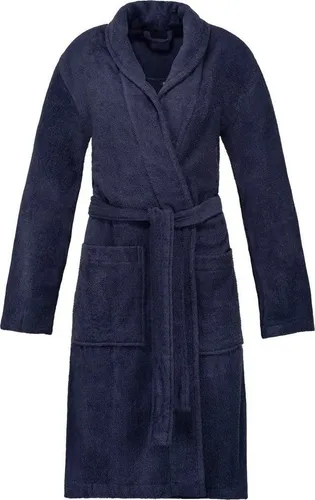 Esprit Unisex-Bademantel Mono - Komfortabler Sauna- und Hotelbademantel in Blau, Größe L - Bademäntel, aus 100% Baumwolle, ideal für Sauna & Spa, mit Schalkragen und aufgesetzten Taschen für zusätzlichen Komfort.