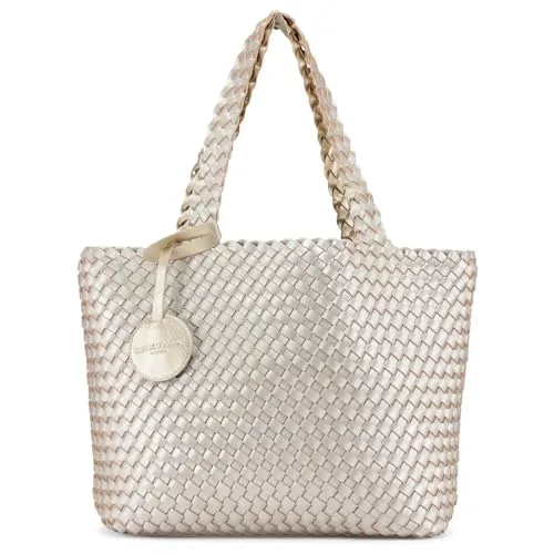 Ilse Jacobsen Shopper BAG08 - Wendbarer, bequemer Begleiter - Shopper aus weichem Kunstleder mit zwei Looks, inklusive praktischem Logo-Etikett für Schlüssel oder Portemonnaie. Ideal für stilbewusste Frauen.