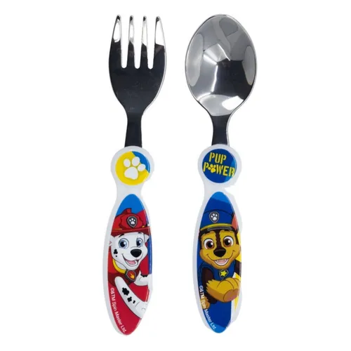 tlg. Paw Patrol Kinder Besteck Gabel + Löffel Metall Kinderbesteck 2