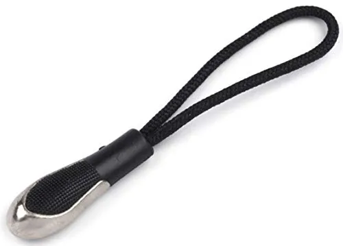 Unbekannt 5 Stück Reißverschluss Anhänger Zipper Schlaufe Reißverschluss Ersatz Schwarz