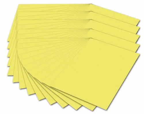folia 614/50 12 - Fotokarton DIN A4, 300 g/qm, 50 Blatt, zitronengelb - zum Basteln und kreativen Gestalten von Karten, Fensterbildern und für Scrapbooking