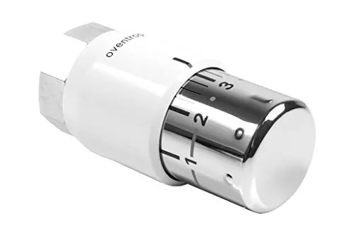 Kermi Design-Thermostatkopf weiss/chrom - ZV00380003 - Thermostat-Zubehör mit elegantem Design, sorgt für präzise Temperaturregelung und erhöht den Wohnkomfort.