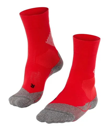 FALKE Unisex Socken 4 GRIP U, Rot Scarlet 8079 - Laufsocken mit Silikon-Noppen für maximalen Halt und Geschwindigkeit bei schnellen Richtungswechseln; feuchtigkeitsregulierendes Material sorgt für trockene Füße und hohen Tragekomfort.