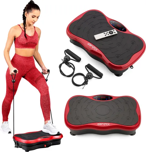 Gymtek® Vibrationsplatte XP500 - 180kg, 5 Programme, Bluetooth, LCD - Vibrationsplatte für effektives Ganzkörpertraining bis 180kg, 5 Trainingsprogramme und 99 Geschwindigkeitsstufen für individuelle Anpassung. Ideal zur Reduzierung von Cellulite und Verbesserung der Hautelastizität.