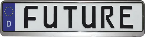 KENNZEICHENHALTER SCHWARZ / SILBER