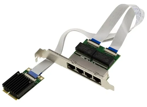 KALEA-INFORMATIQUE Mini-PCIe-Netzwerk-Controller-Karte Quad Gigabit LAN Ethernet RJ45 10/100/1000 4 Ports mit Intel I350-Chipsatz