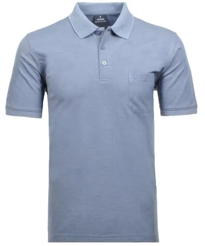 RAGMAN Herren Kurzarm Softknit Poloshirt Medium, Taube-073 von RAGMAN