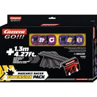 GO!!! Extension Pack - Nascar Racer, Rennbahn - Spielzeug für Kinder ab 6 Jahren, erweitere dein Carrera GO!!! Rennbahn-System mit aufregenden Nascar-Rennfahrzeugen für noch mehr Action.
