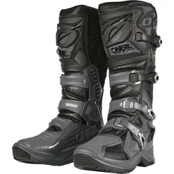 ONeal RMX Pro Stiefel - Schwarz/Grau - 43 EU - Motorradstiefel mit zertifiziertem Schutz, integrierter Stahlschaft und ergonomischem PU-Fußbett für überragenden Komfort und Sicherheit.