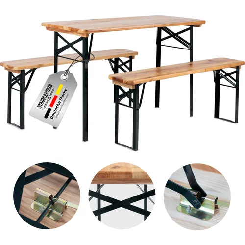 Stagecaptain Hirschgarten Bierzeltgarnitur für Balkon 117 cm