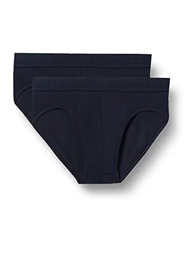 Schiesser Jungen 2 Pack Unterwäsche - 95/5 Organic Bio Baumwolle Größe 92 Bis 140 Slip, Nachtblau_173533, 176 EU
