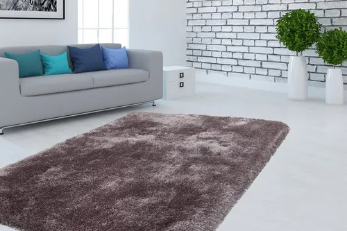 Kayoom Hochflor-Teppich Cosy – Silbergrauer Langflor für Ihr Wohnzimmer - Teppich aus besonders weicher Microfaser, 120 cm x 170 cm, mit dichter und kuscheliger Oberfläche, ideal für ein gemütliches Ambiente.