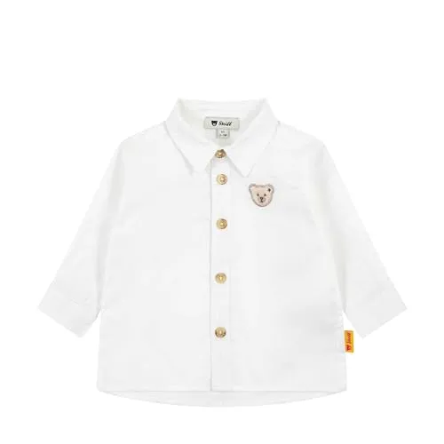 Steiff Langarmhemd für Jungen EU Größe 74 in Bright White von Steiff