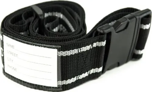 Hauptstadtkoffer Kofferband schwarz-weiß Koffergurt Reisekoffer Gepäckgurt