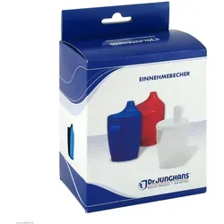 Einnehmebecher m.Griff+2 Deckel 4+12mm blau 1 St von Dr. JUNGHANS