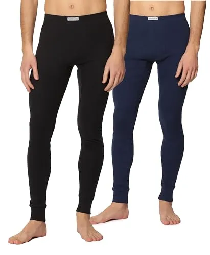 Timone Lange Unterhose Herren TI30-127 blau|schwarz S - Herrenunterhose aus 100% Baumwolle, atmungsaktiv und bequem, ideal für den täglichen Gebrauch.