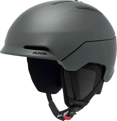 Alpina Unisex – Erwachsene NAX Skihelm, Midnight-Grey matt, 51-55 - Skihelme mit hygienischen, waschbaren Polstern und anpassbarem Helmklima für optimalen Tragekomfort und Sicherheit auf der Piste.