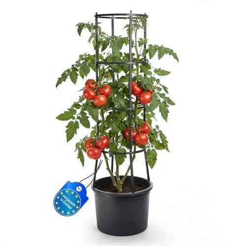 BigDean Tomatentopf XL mit Rankhilfe und Selbstbewässerung für Balkon und Terrasse