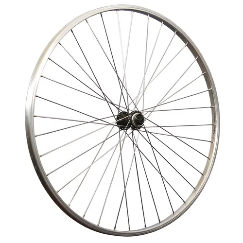 Zoll Fahrrad Vorderrad Aluminiumfelge Shimano HB-QC300 Nabe Disc CL silber 26