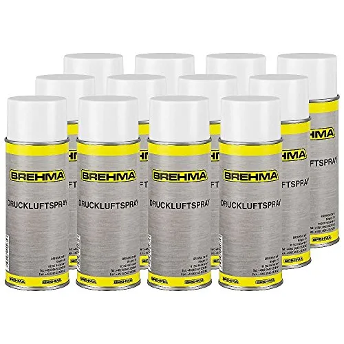 12x BREHMA Druckluftspray Druckluftreiniger 400ml
