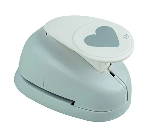 Rayher Hobby 89845000 Motivstanzer Herz, ø 3,81 cm- 1,5 Zoll, geeignet für Papier/Karton bis zu 200g/m²