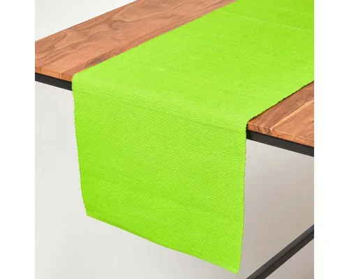 Homescapes Tischläufer Tischläufer limette – 44 x 178 cm, 100% Baumwolle