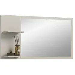 xonox Garderobe Station Wandspiegel 106x55 cm - Moderner Wandspiegel in Beige, ideal für jeden Raum. Mit FSC-Zertifizierung für geprüfte Qualität und ansprechendes Design. Perfekt für Flur, Bad oder Arbeitszimmer.