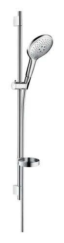 hansgrohe Raindance Select 150 Brause Set 27803000 - Brausegarnituren mit 3 Strahlarten für individuelles Duscherlebnis, inklusive 90 cm Brausestange und hochwertigem Zubehör im eleganten Chrom-Design.