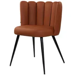 KAWOLA Stuhl JADA Esszimmerstuhl Kunstleder cognac in blau von KAWOLA