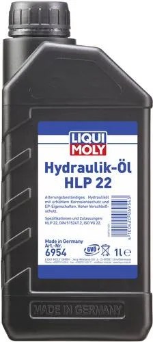 Liqui Moly HLP 22 6954 Hydrauliköl 1l - Hochwertiges Hydrauliköl mit exzellenter Oxidationsbeständigkeit. Ideal für Hydrauliksysteme, reduziert Schlammbildung und sorgt für lange Ölstandzeiten.