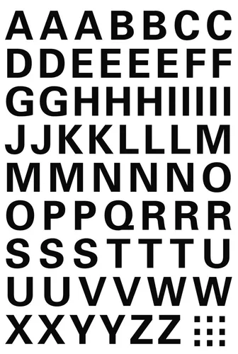 Herma Klebebuchstaben 4158 - Schwarz, 10x10mm, A-Z - Kreative Beschriftungslösungen mit 63 Etiketten, ideal für individuelle Projekte und Organisation.