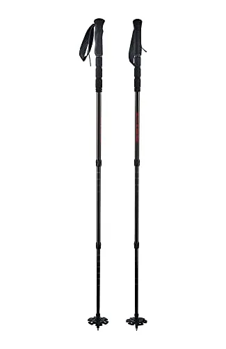 BLACK CREVICE Trekkingstöcke I 3-teilige Teleskop Trekkingstöcke aus Aluminium 6061 I Stufenlos verstellbare Wanderstöcke mit Hartmetallspitze & Sommerteller I Walking-Stöcke mit Ø 18 mm
