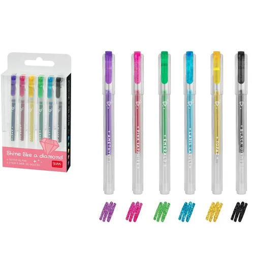 GLITZERNDE MINI GELSTIFTE IM 6ER SET SHINE LIKE A DIAMOND VON LEGAMI NEU OVP