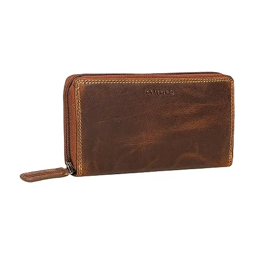 STILORD 'Frida' Damen Portemonnaie Leder mit RFID Schutz - Damen-Geldbörse aus echtem Rindsleder mit RFID Schutz, ideal für stilbewusste Frauen. Praktische Fächeraufteilung und elegantes Vintage-Design machen 'Frida' zum perfekten Alltagsbegleiter.