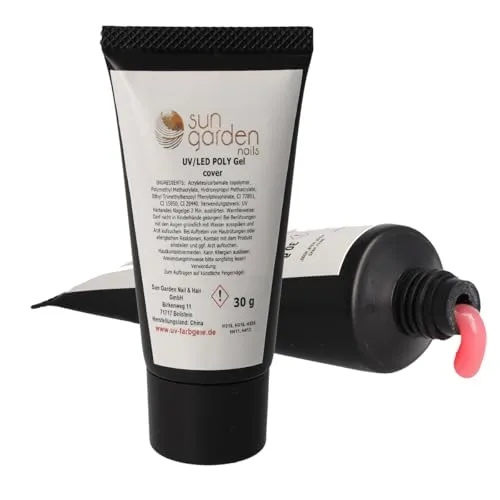 Sun Garden Nails UV Poly Gel Cover 30 g – Camouflage Builder Gel für Nagelverlängerung, Aufbaugel für Gelnägel, UV Nagelgel für Nail Art