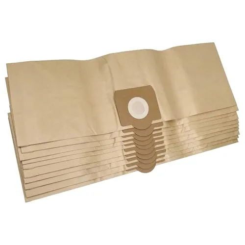 vhbw 10x Staubbeutel kompatibel mit Bosch BBZ 21 AF, 21 AF (R) Staubsauger - 20 l Füllvolumen 34cm x 23,7cm braun