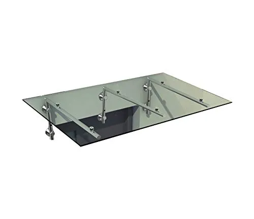 BuyLando-Shop Glasvordach VSG Türvordach 230x90cm - Elegantes Glasvordach aus Verbundsicherheitsglas für stilvolle Eingänge. Robuste Edelstahlhalterungen in verschiedenen Ausführungen für individuelle Gestaltung. Ideal für jede Fassade und einfachen Einbau.