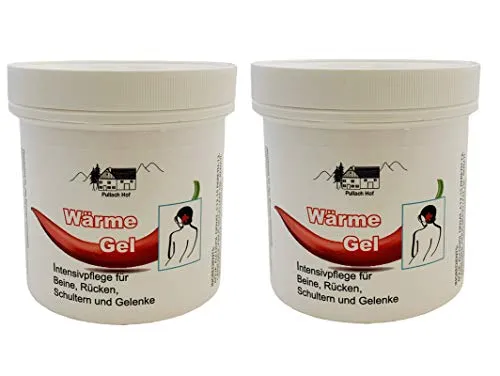 Iloda® 2x 250ml Wärme Gel vom Pullach Hof, Wärmegel, Wärmebalsam, Wärmesalbe, Intensivpflege für Beine, Rücken, Schultern und Gelenke