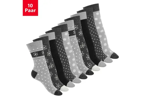 celodoro Basicsocken Süße Damen Eco Socken mit Motiv (10 Paar) Regenerative Baumwolle