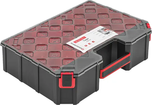 Kistenberg Tager Carbo Plus Werkzeugorganisator - Reisetaschen mit ergonomischem Griff und transparentem Polycarbonatdeckel für optimalen Überblick und viel Stauraum.