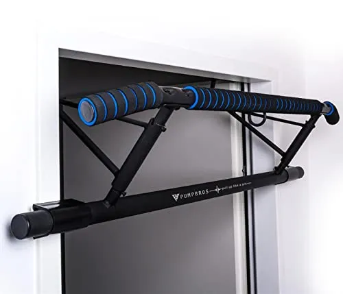 Pump Bros Premium Tür Klimmzugstange - klappbare Reckstange für den Türrahmen Ohne Schrauben - Fitnessstange für Zuhause - Pull up Bar | Türreck | Kraftstation
