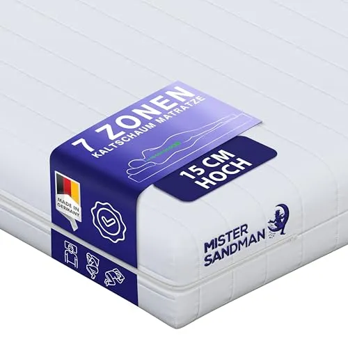Produktbild Kaltschaummatratze 140 x 190 cm – 7-Zonen Wendematratze H2/H3